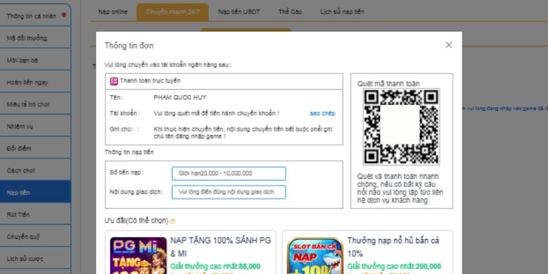 Lưu ý quan trọng khi nạp tiền tại QH88 để tránh lỗi giao dịch