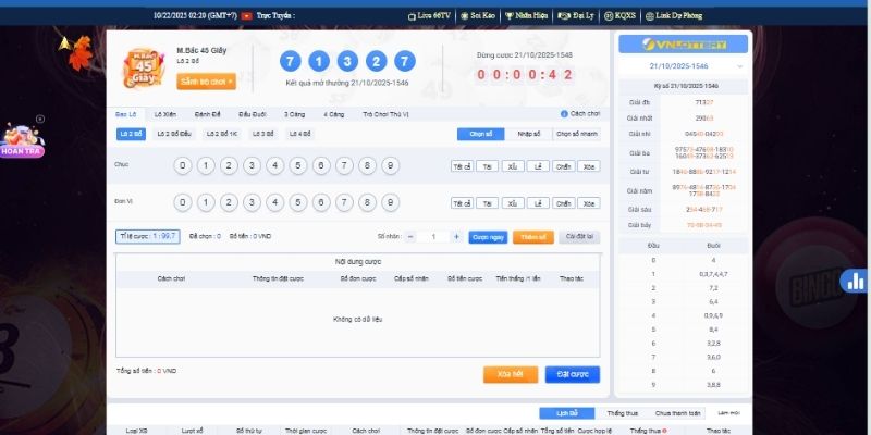 Các sảnh xổ số QH88 được yêu thích nhất tại nền tảng